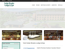 Tablet Screenshot of cedarbreakslodge.com